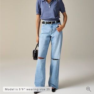 J. Crew Lower-Rise Wide Leg Jeans